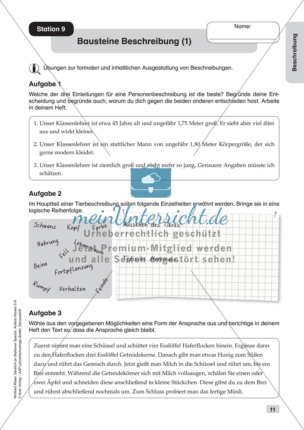 Aufsatzarbeit: Beschreibung Preview 13