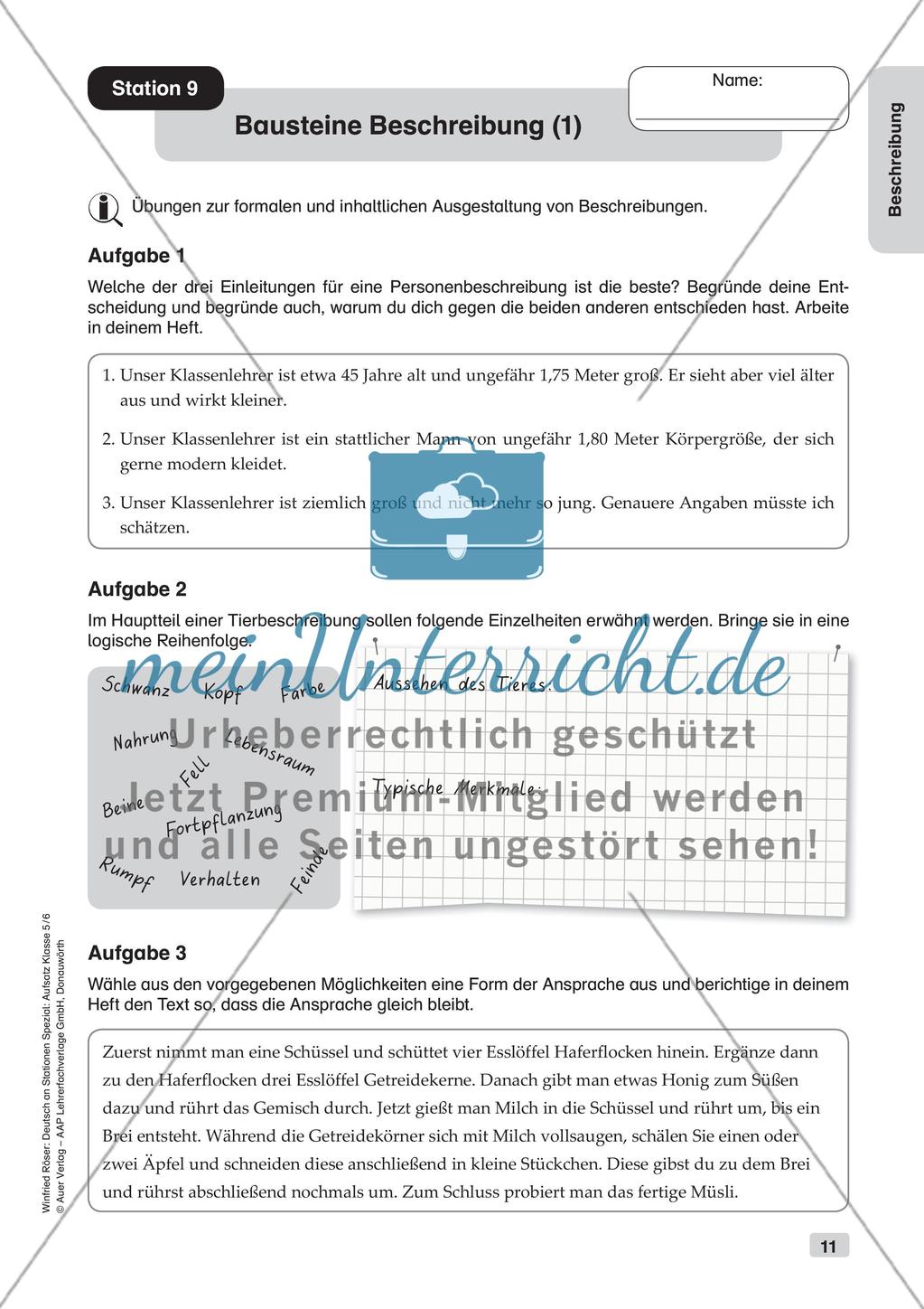 Aufsatzarbeit: Beschreibung Preview 13
