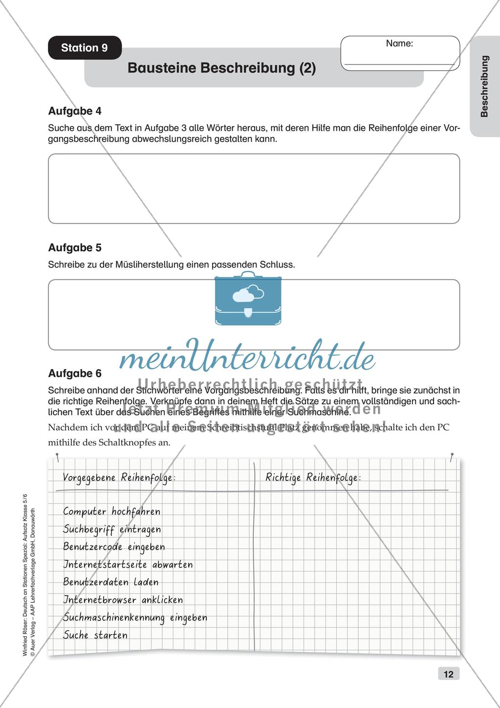 Aufsatzarbeit: Beschreibung Preview 14