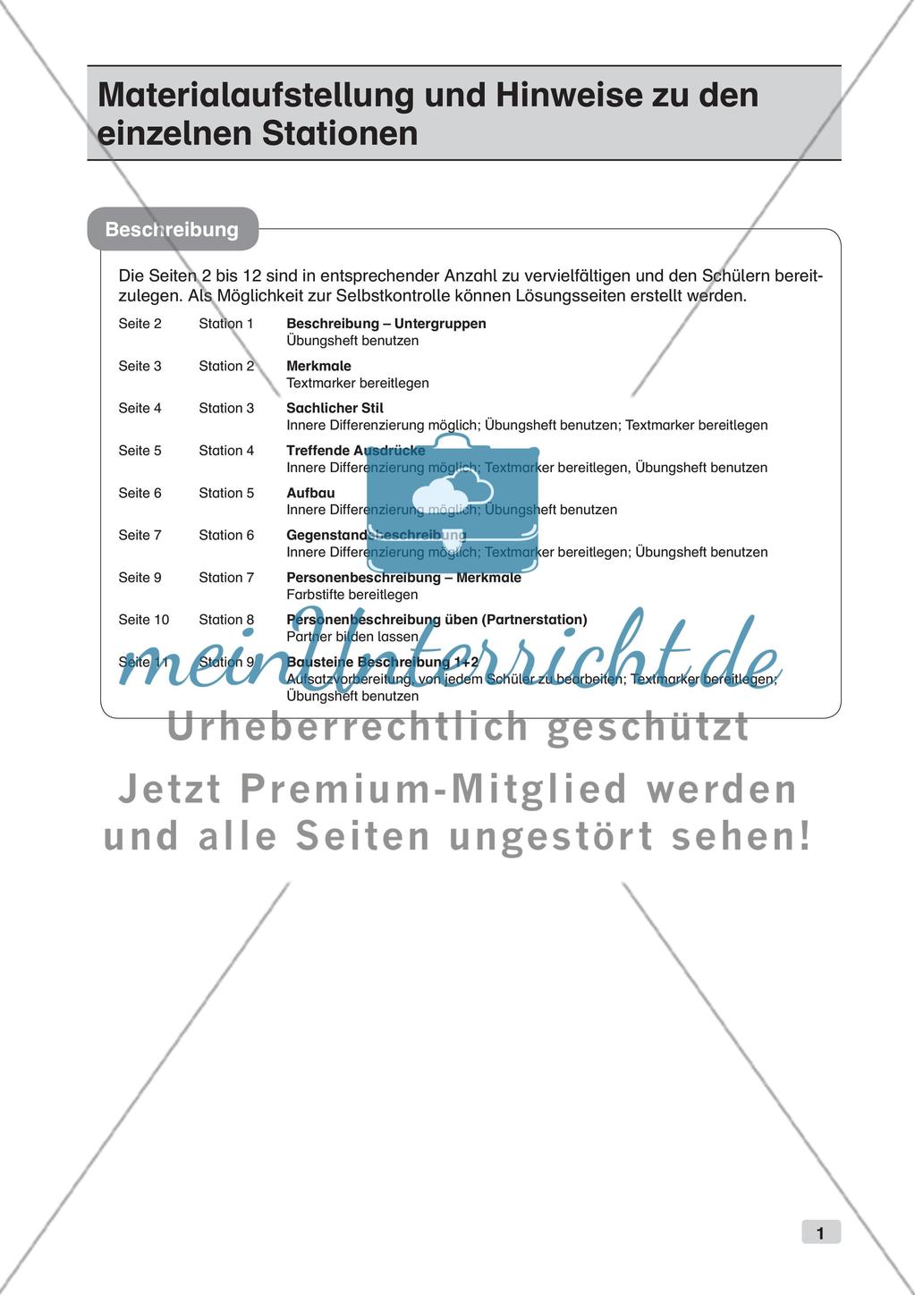 Aufsatzarbeit: Beschreibung Preview 3