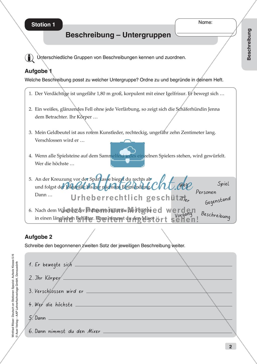 Aufsatzarbeit: Beschreibung Preview 4