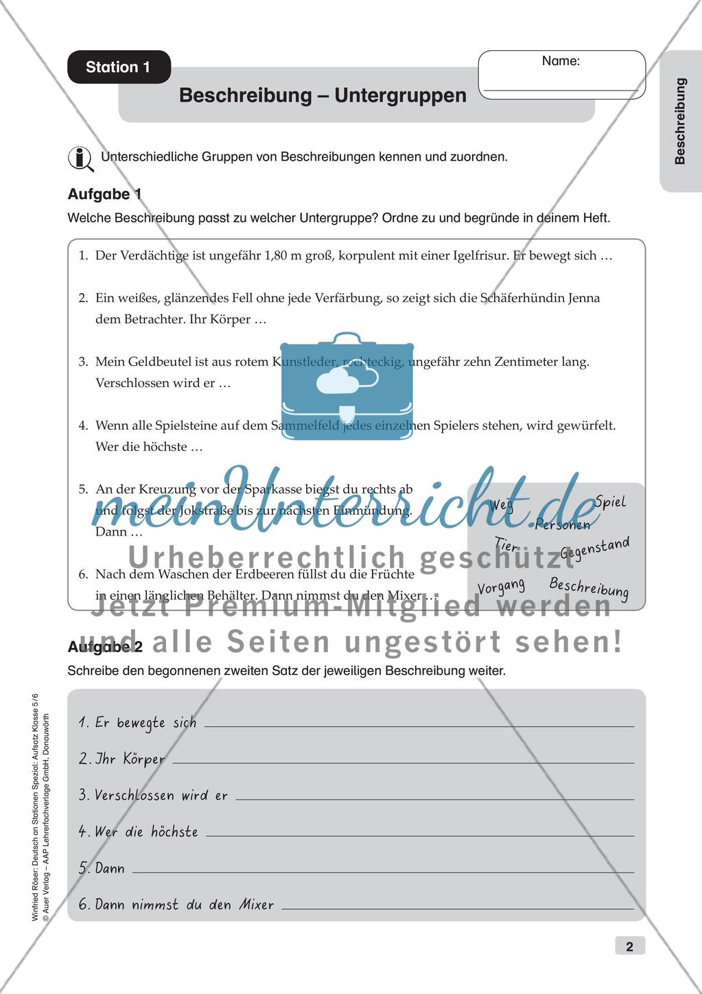 Aufsatzarbeit: Beschreibung Preview 4