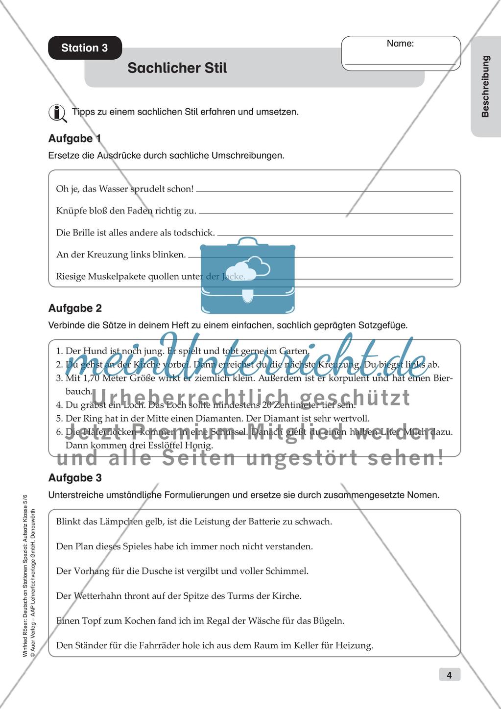Aufsatzarbeit: Beschreibung Preview 6