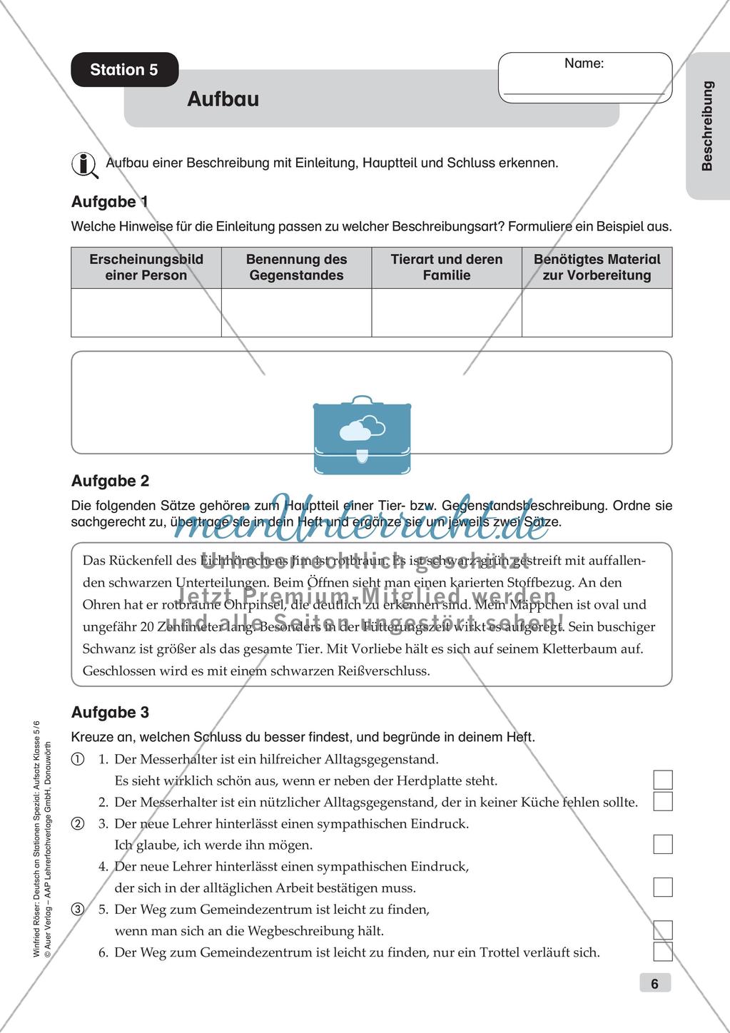 Aufsatzarbeit: Beschreibung Preview 8
