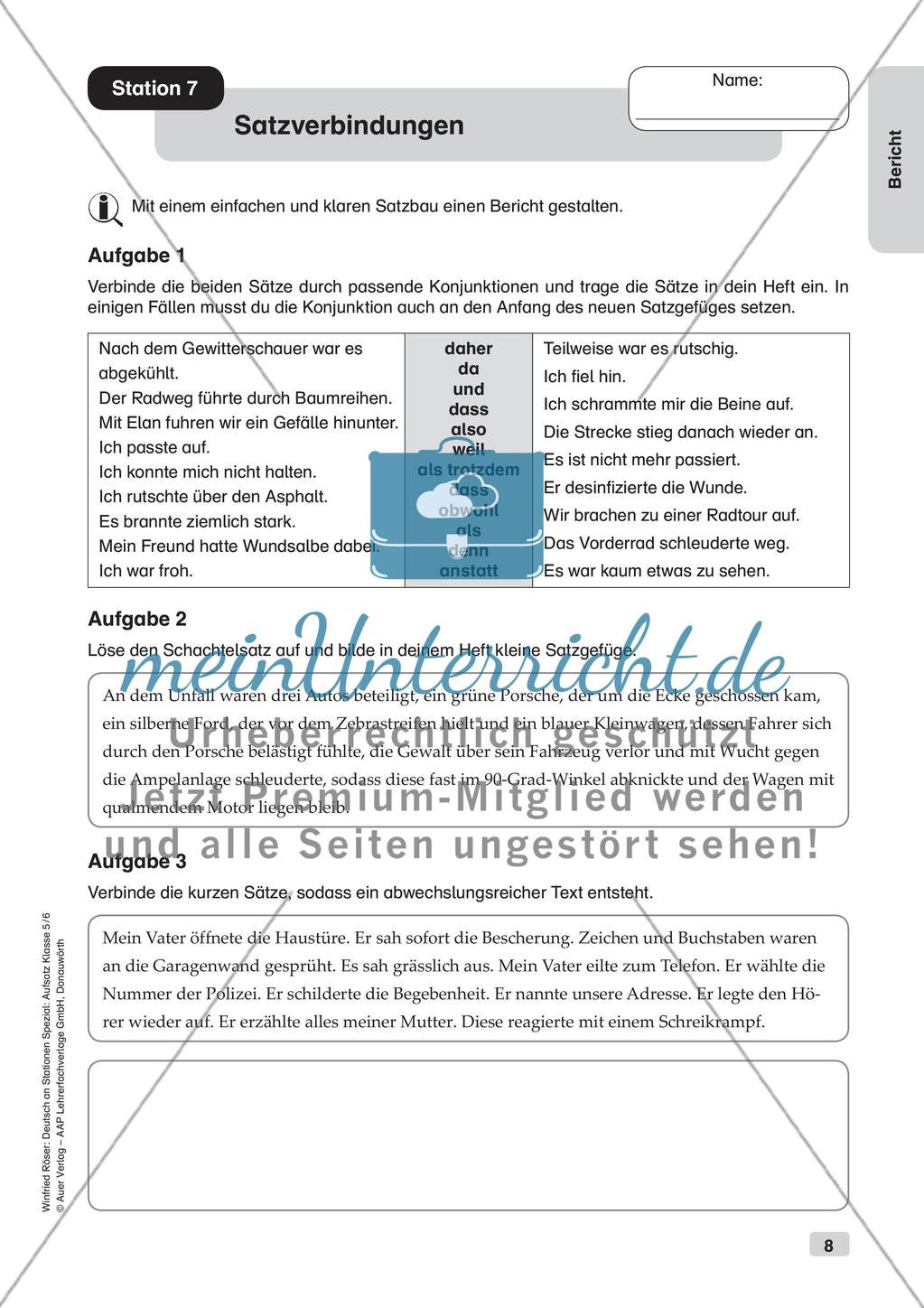 Aufsatzarbeit: Bericht Preview 10