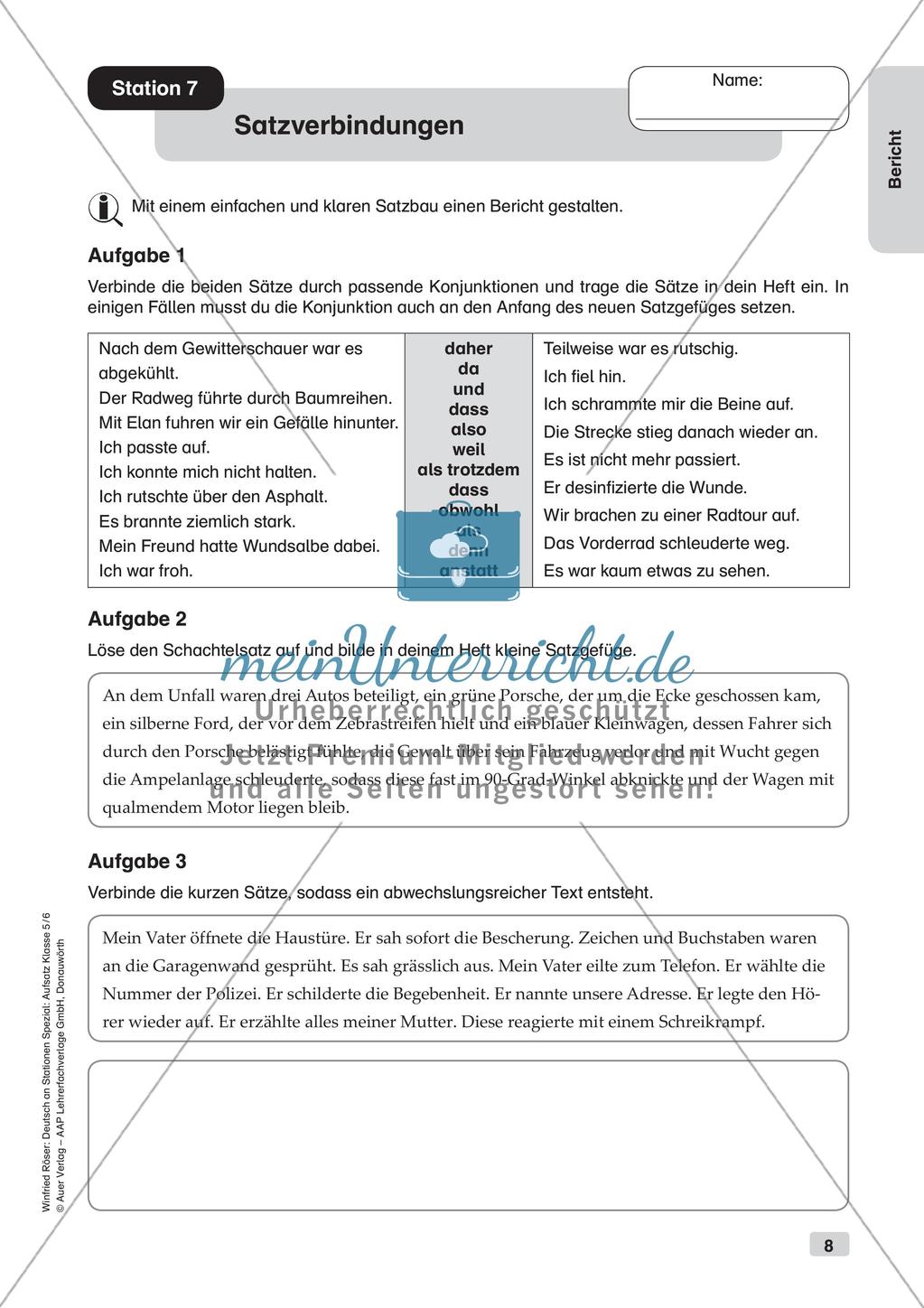 Aufsatzarbeit: Bericht Preview 10