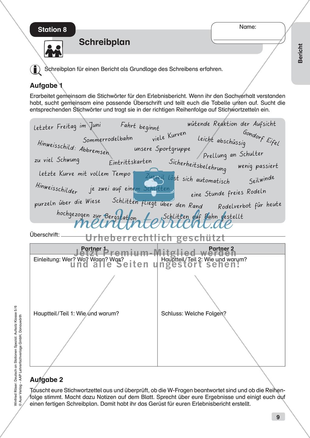 Aufsatzarbeit: Bericht Preview 11