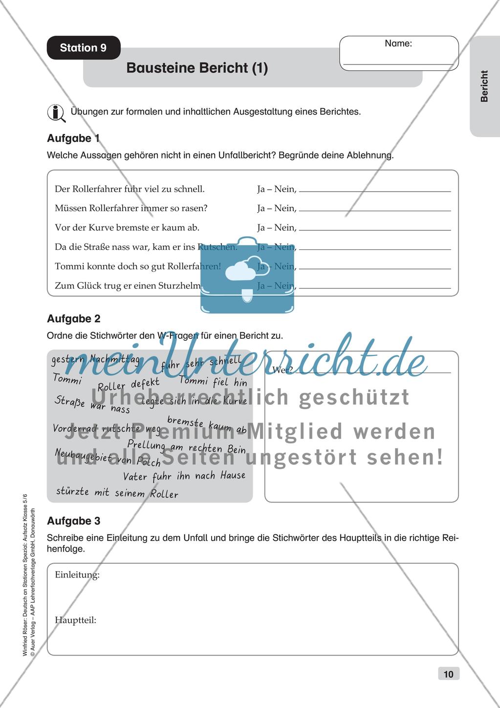 Aufsatzarbeit: Bericht Preview 12