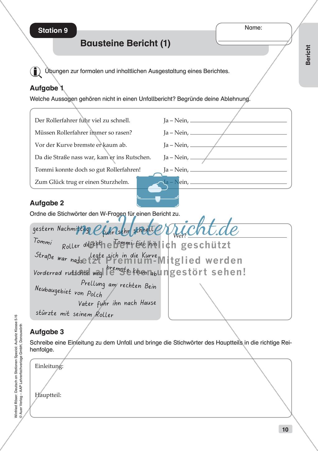 Aufsatzarbeit: Bericht Preview 12