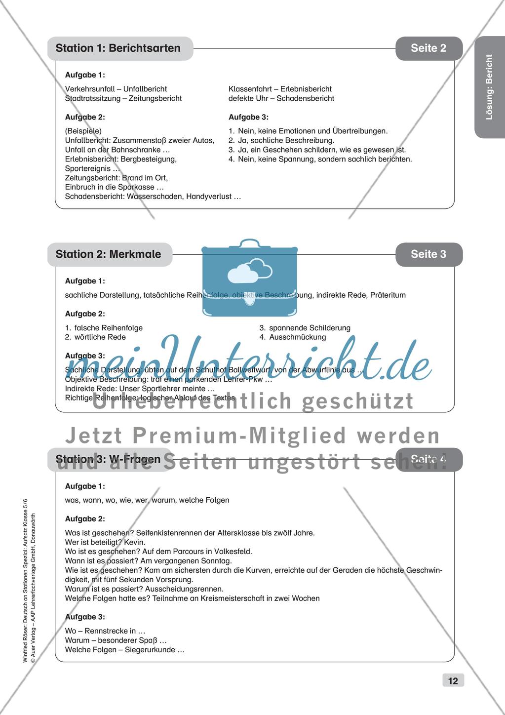 Aufsatzarbeit: Bericht Preview 14