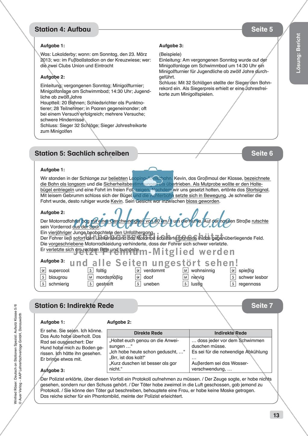 Aufsatzarbeit: Bericht Preview 15