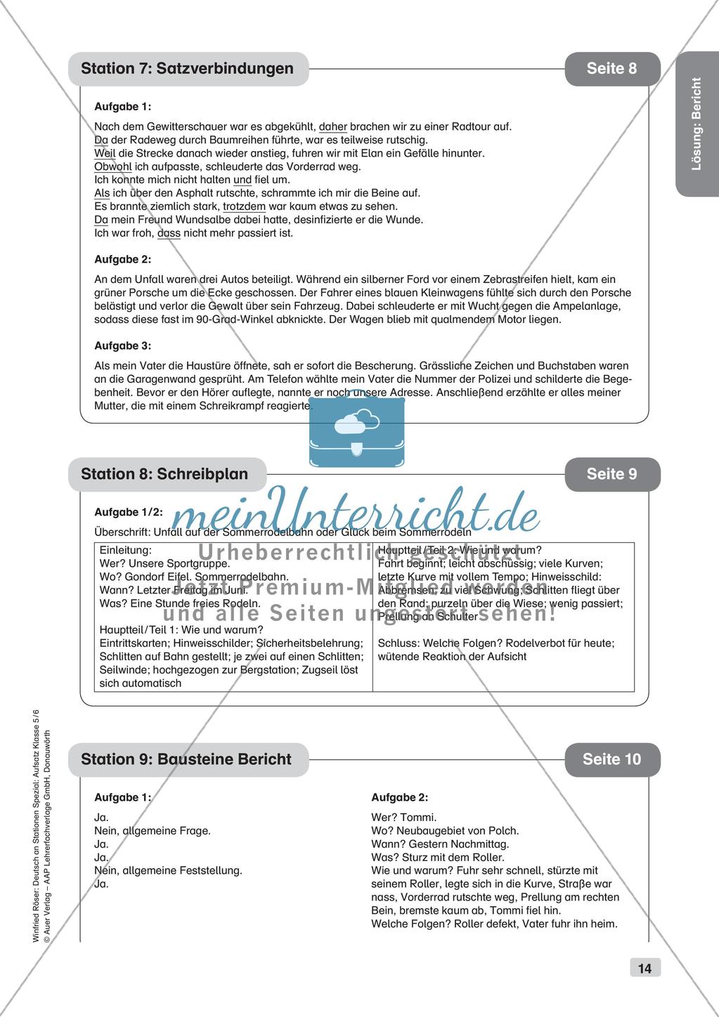Aufsatzarbeit: Bericht Preview 16
