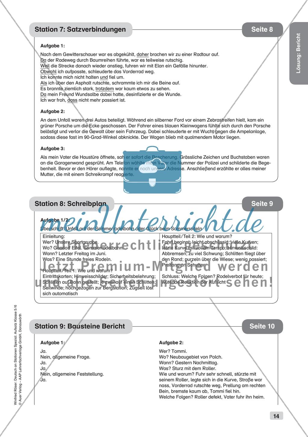 Aufsatzarbeit: Bericht Preview 16
