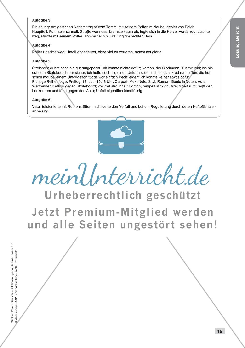 Aufsatzarbeit: Bericht Preview 17