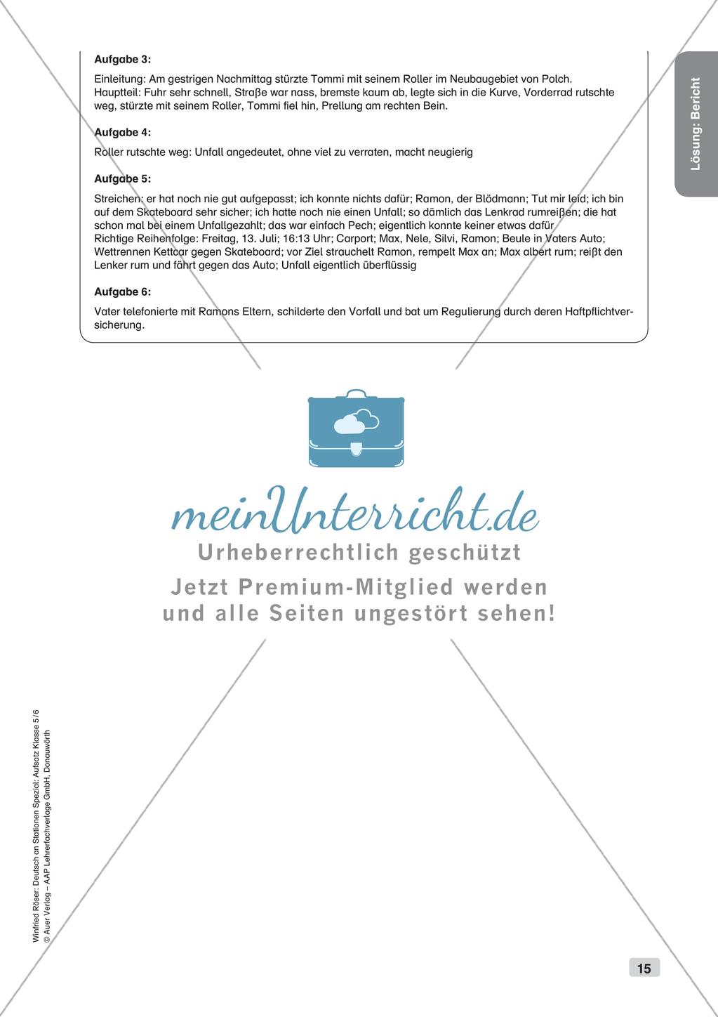 Aufsatzarbeit: Bericht Preview 17