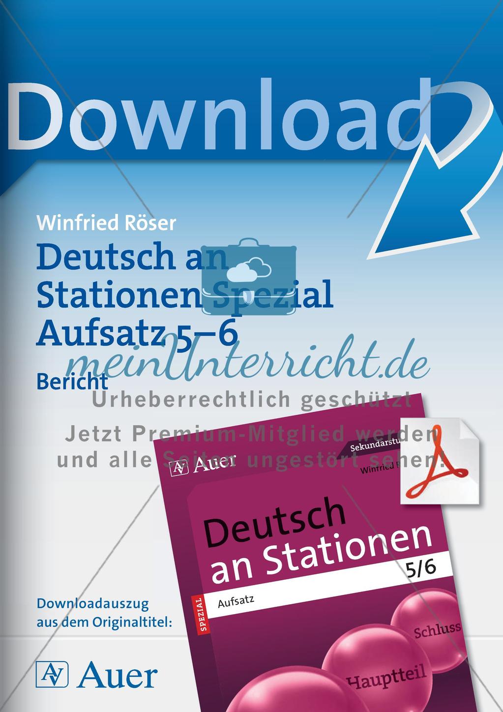 Aufsatzarbeit: Bericht Preview 1
