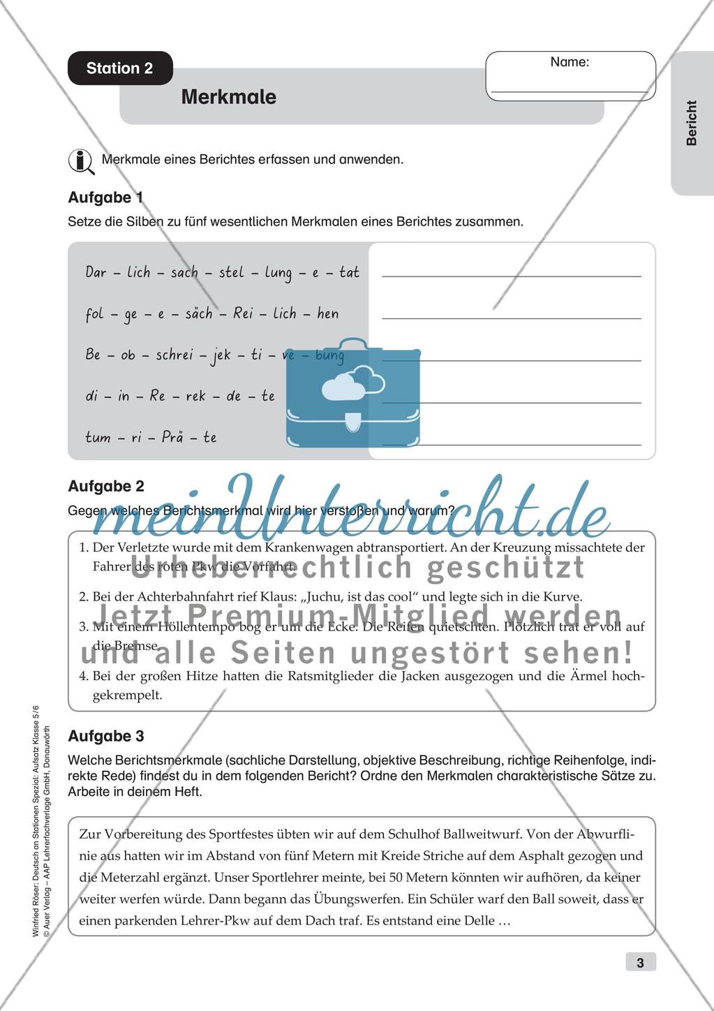 Aufsatzarbeit: Bericht Preview 5