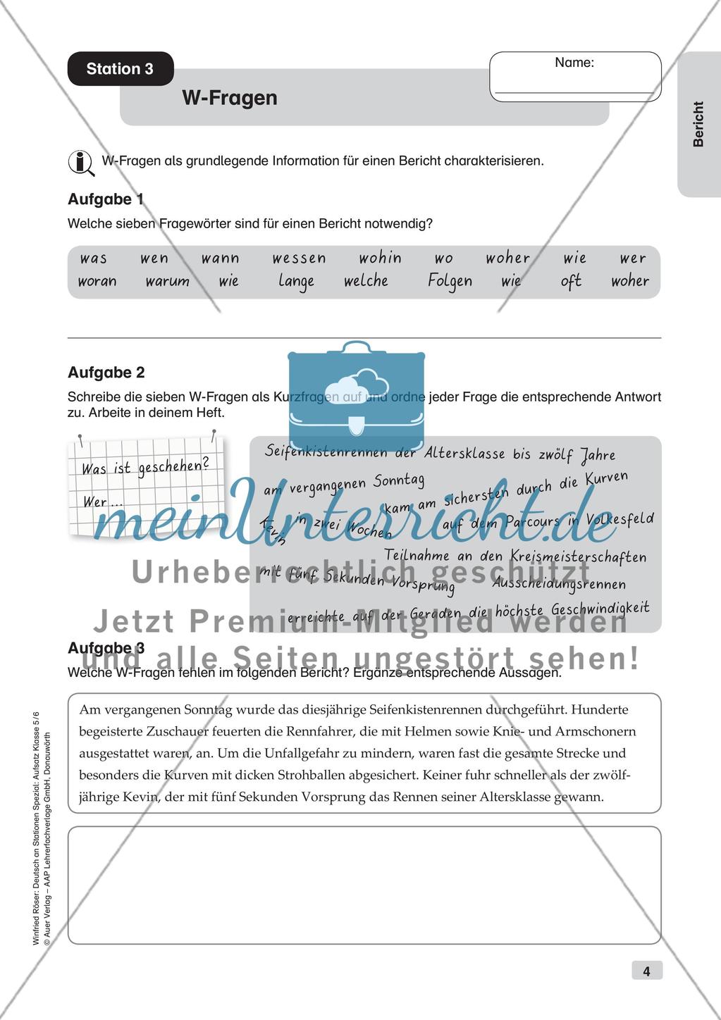Aufsatzarbeit: Bericht Preview 6