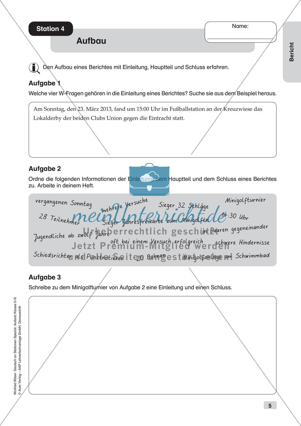 Aufsatzarbeit: Bericht Preview 7
