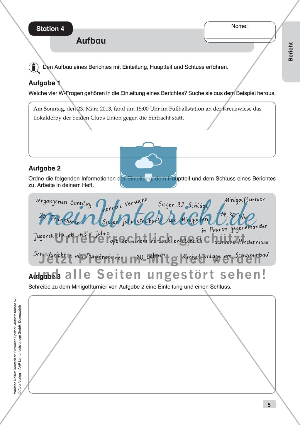 Aufsatzarbeit: Bericht Preview 7