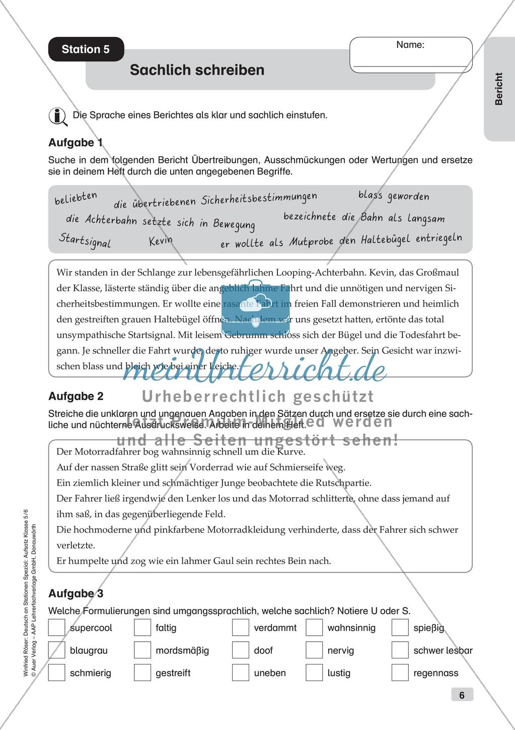 Aufsatzarbeit: Bericht Preview 8