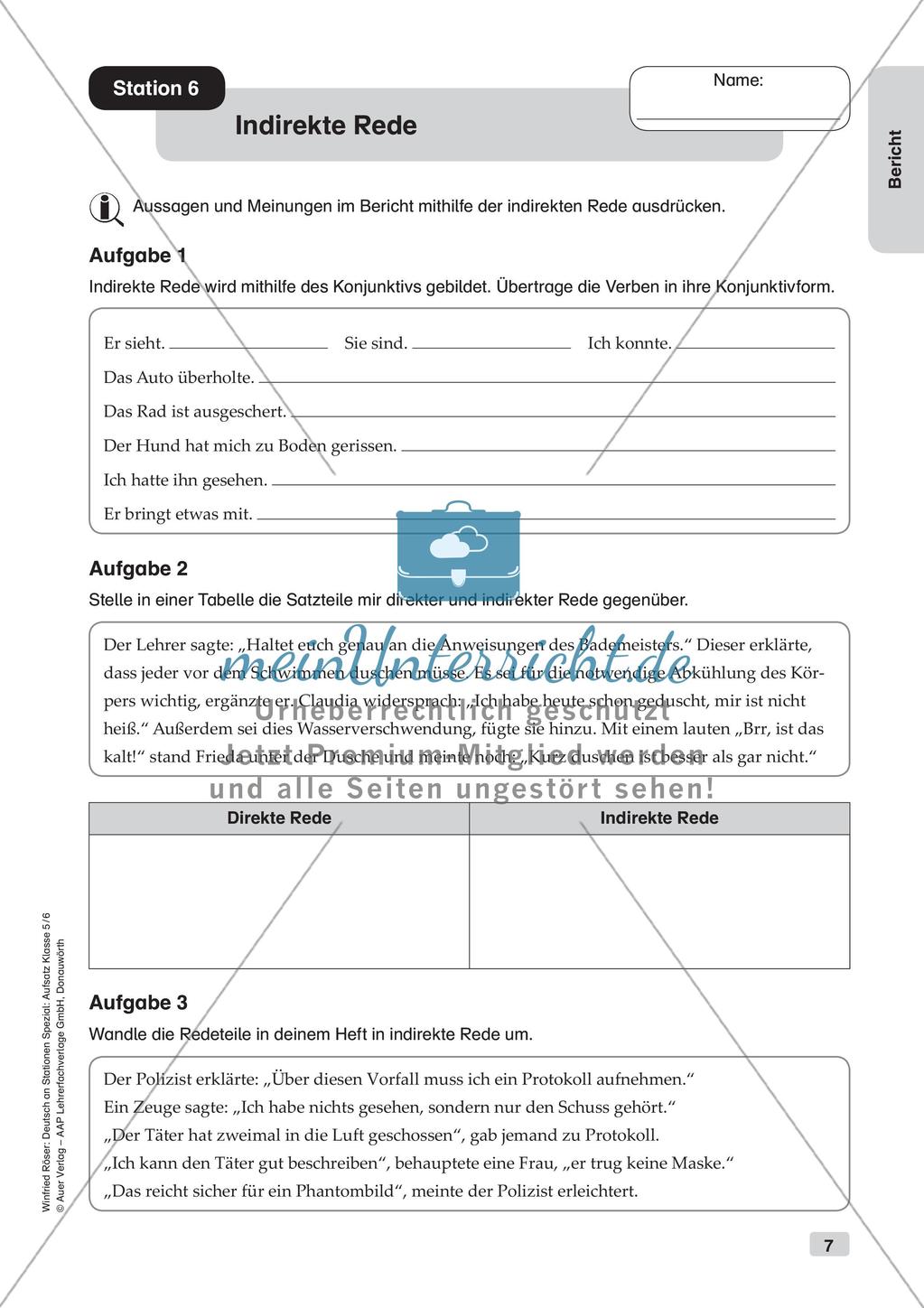 Aufsatzarbeit: Bericht Preview 9