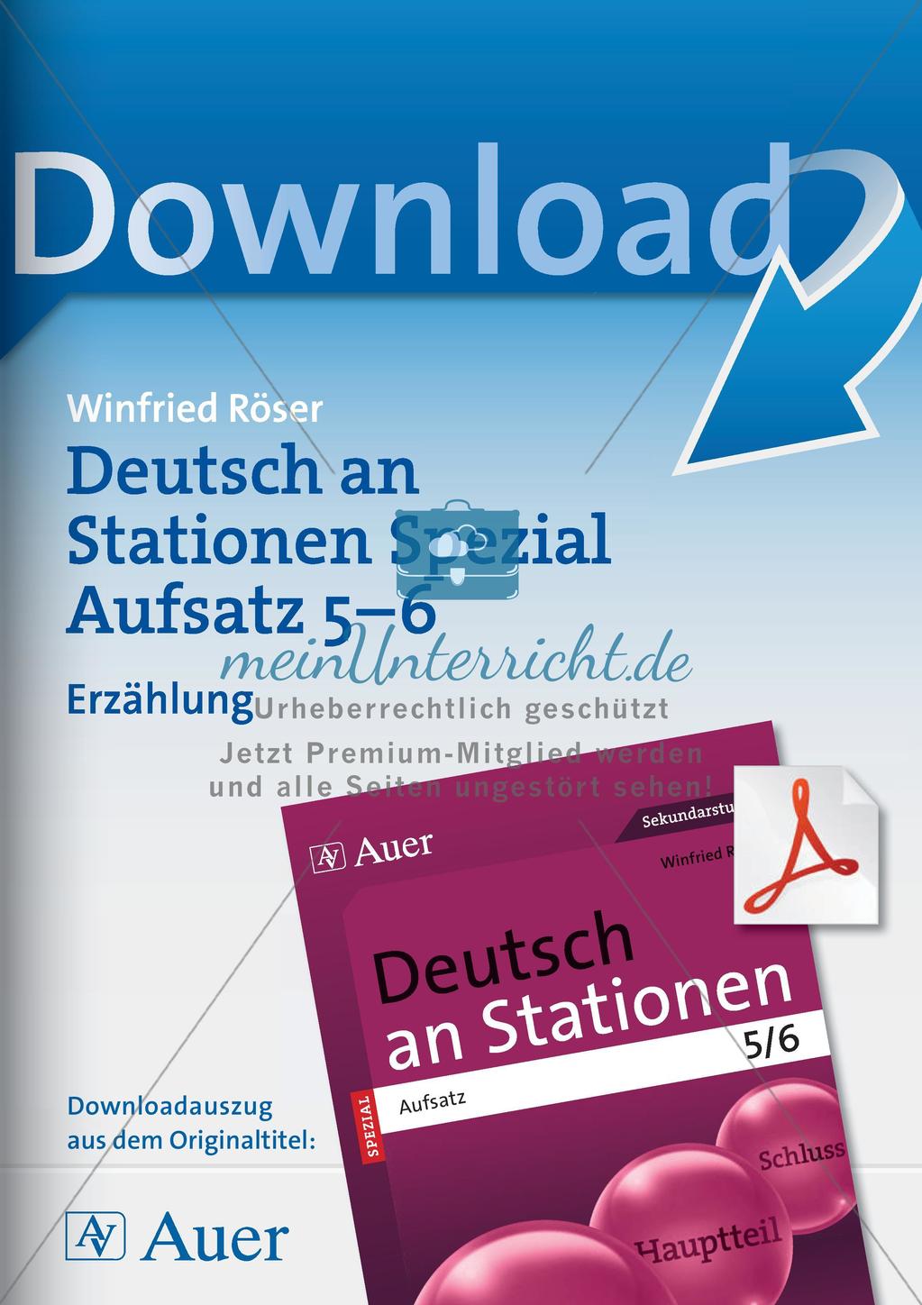Aufsatzarbeit: Erzählung Preview 1