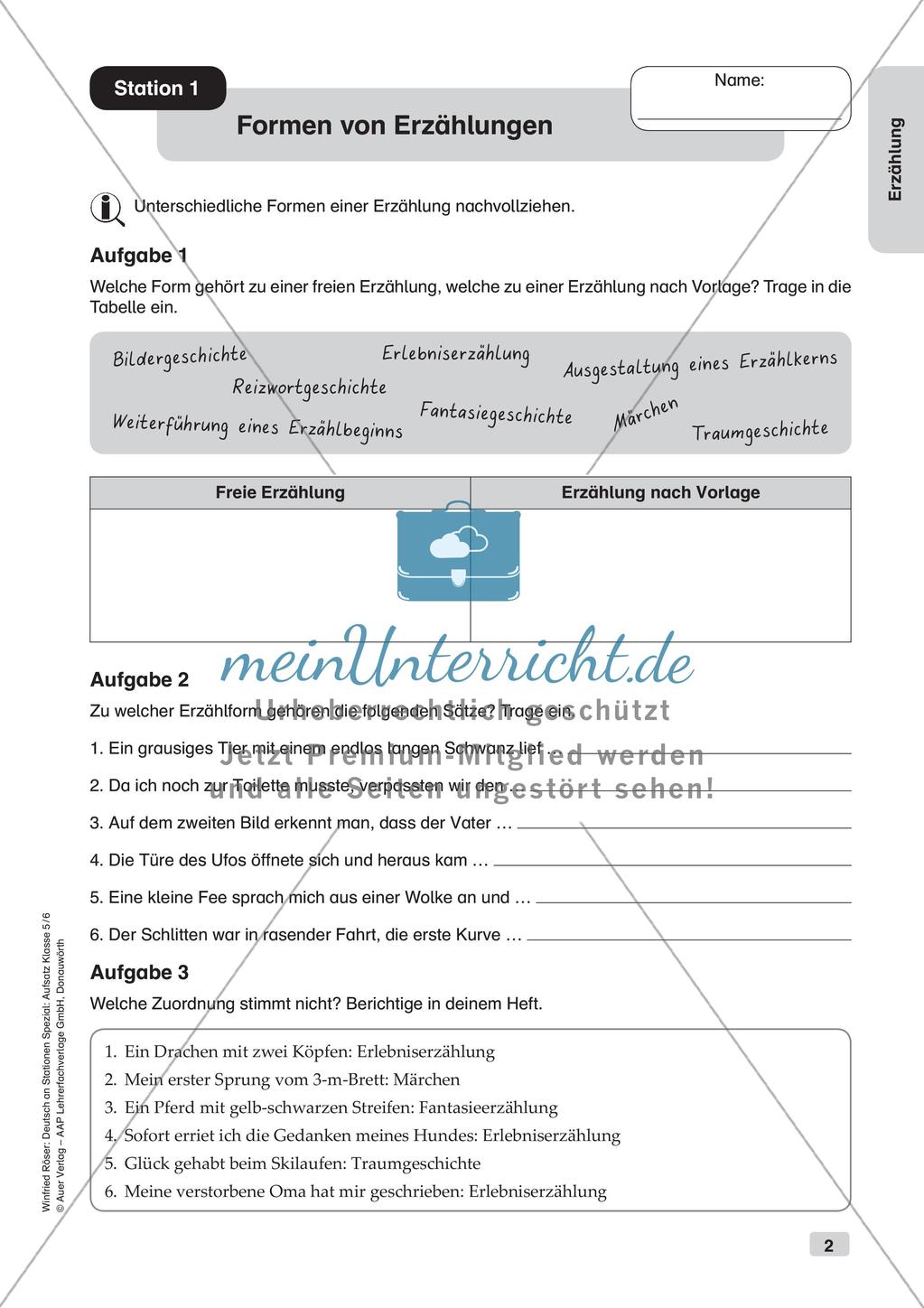 Aufsatzarbeit: Erzählung Preview 4