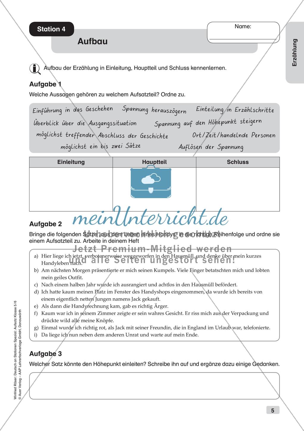 Aufsatzarbeit: Erzählung Preview 7