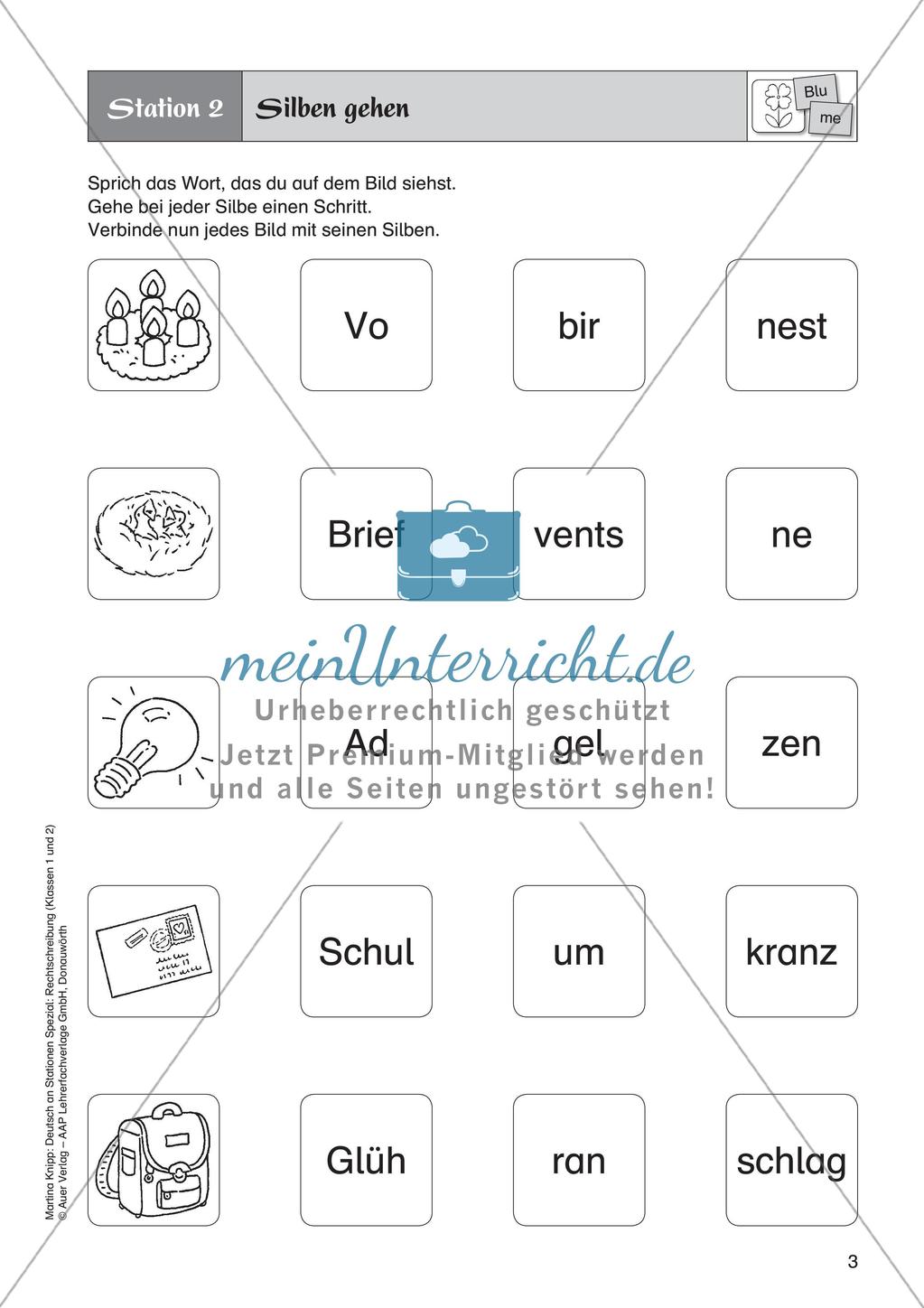 Rechtschreibung im Anfangsunterricht: Silbentrennung Preview 5
