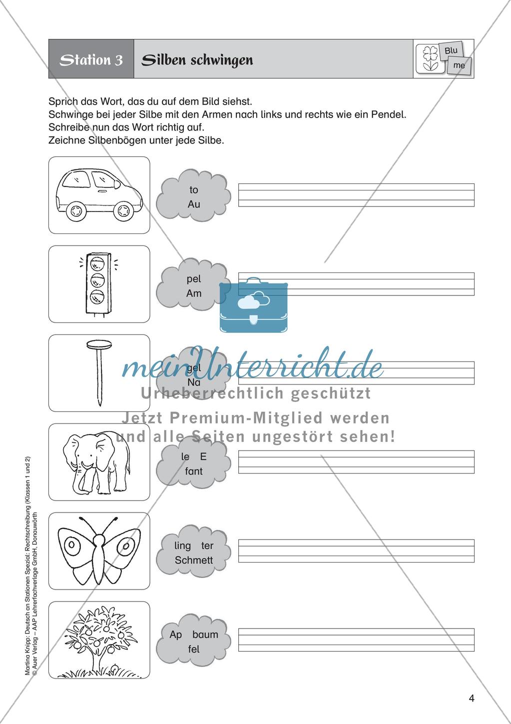 Rechtschreibung im Anfangsunterricht: Silbentrennung Preview 6