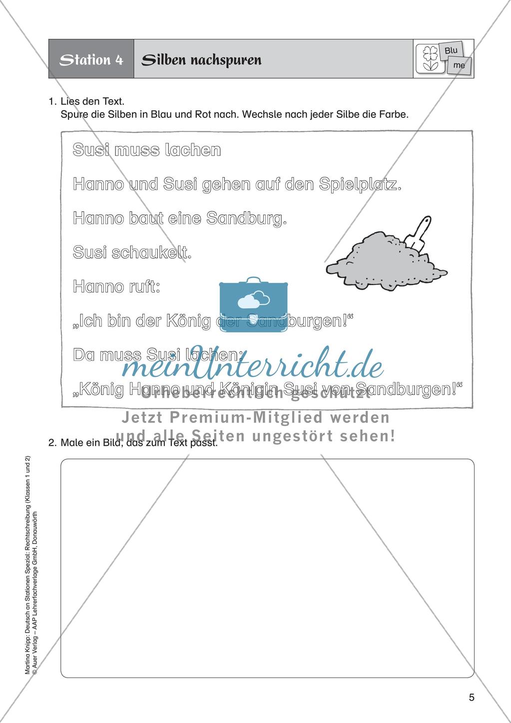 Rechtschreibung im Anfangsunterricht: Silbentrennung Preview 7