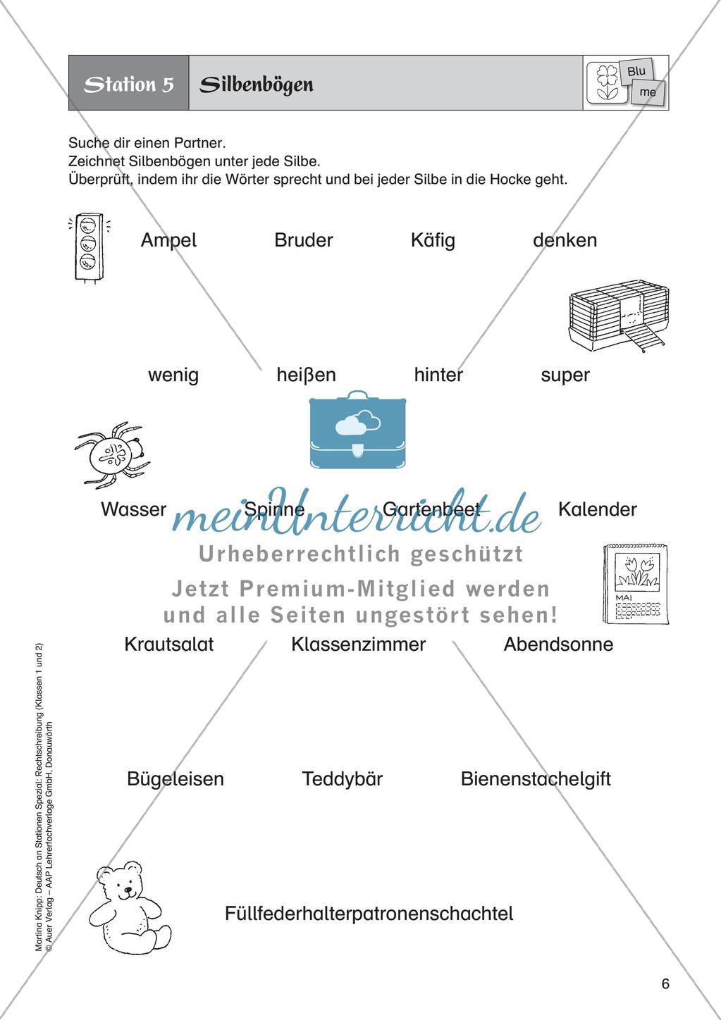 Rechtschreibung im Anfangsunterricht: Silbentrennung Preview 8