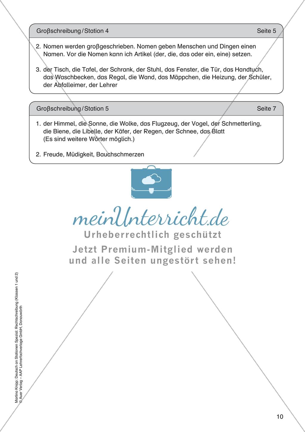 Rechtschreibung im Anfangsunterricht: Großschreibung Preview 12