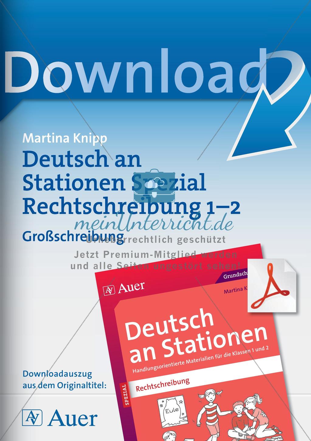 Rechtschreibung im Anfangsunterricht: Großschreibung Preview 1