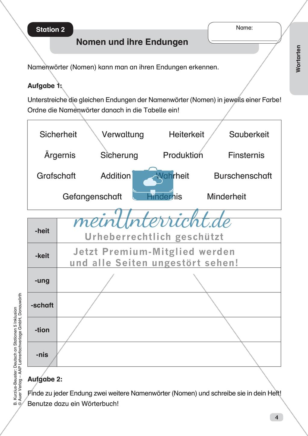 Wortarten - Nomen, Adjektive, Verben Preview 6