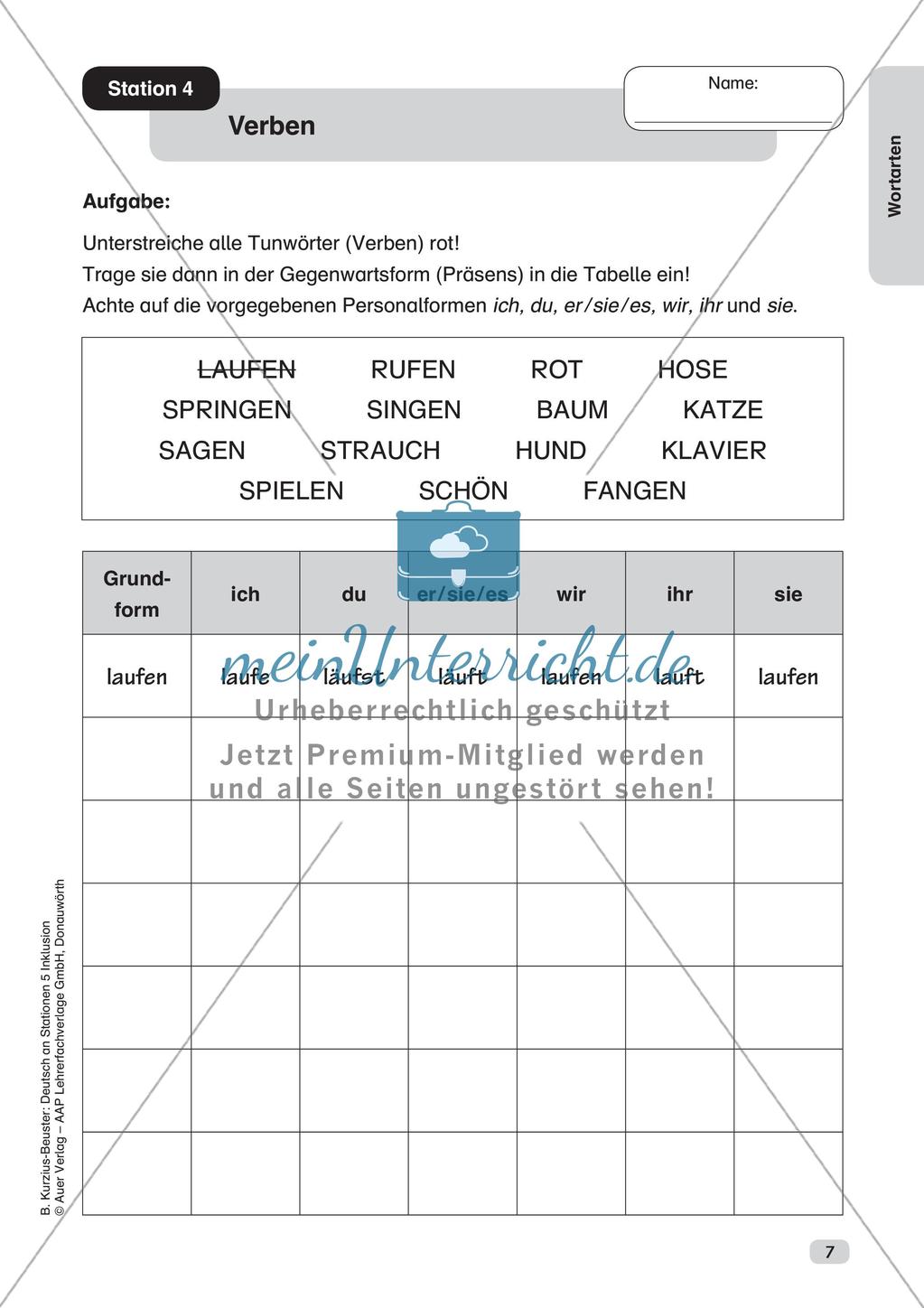 Wortarten - Nomen, Adjektive, Verben Preview 9