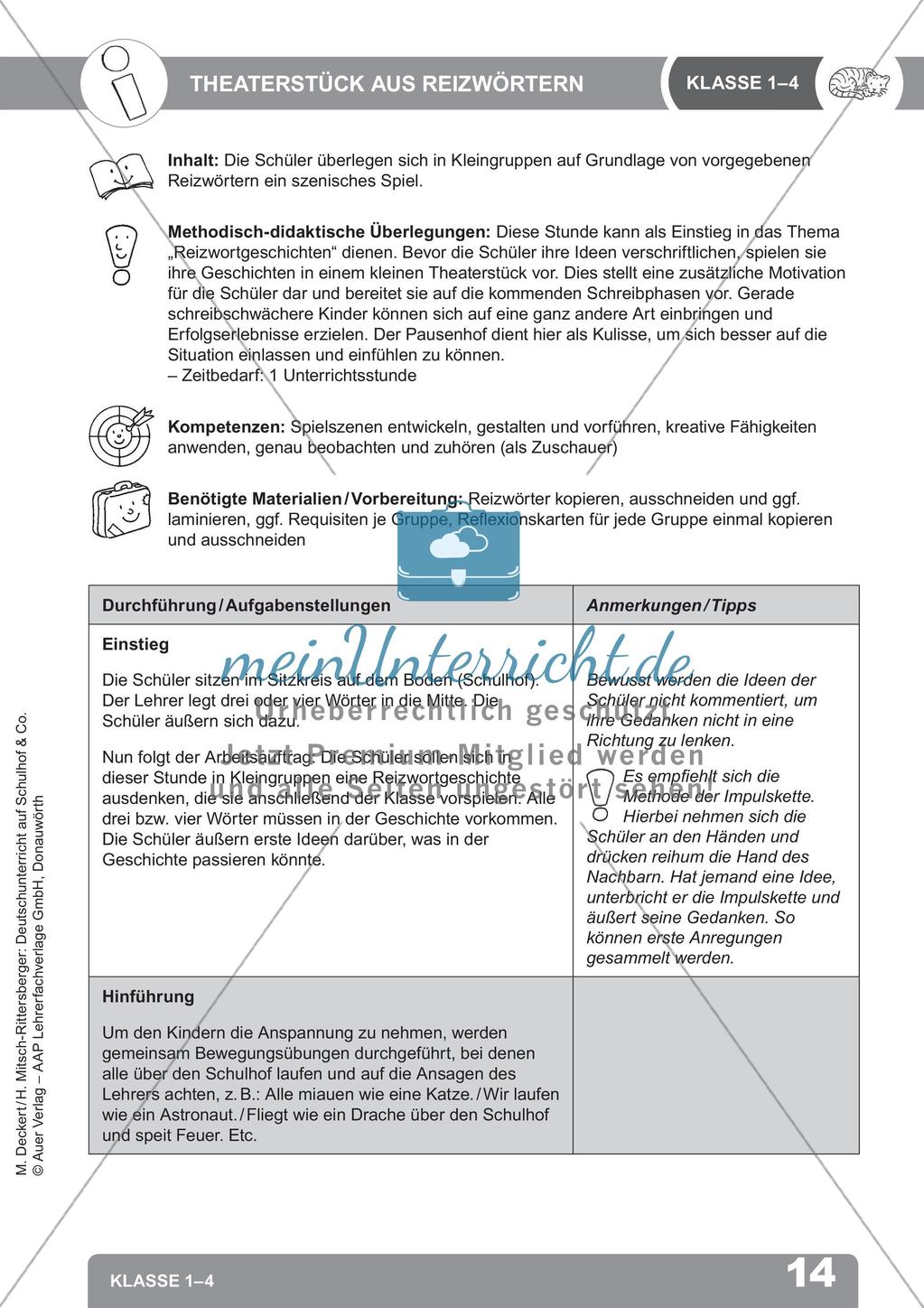 Deutschunterricht auf dem Schulhof: Schreiben anregen Preview 16
