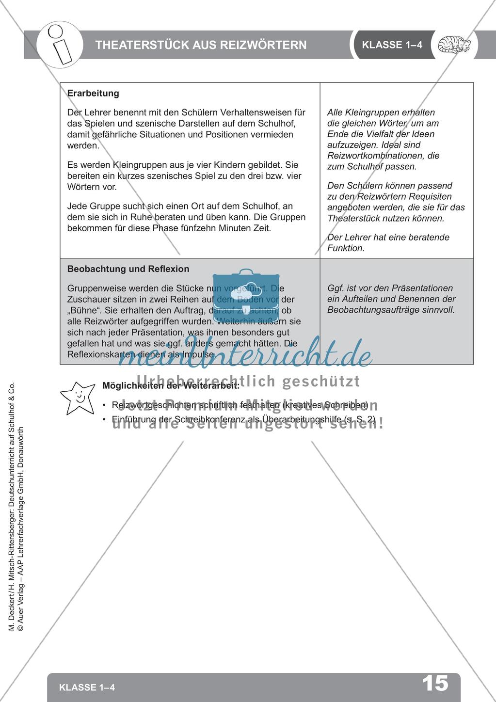 Deutschunterricht auf dem Schulhof: Schreiben anregen Preview 17