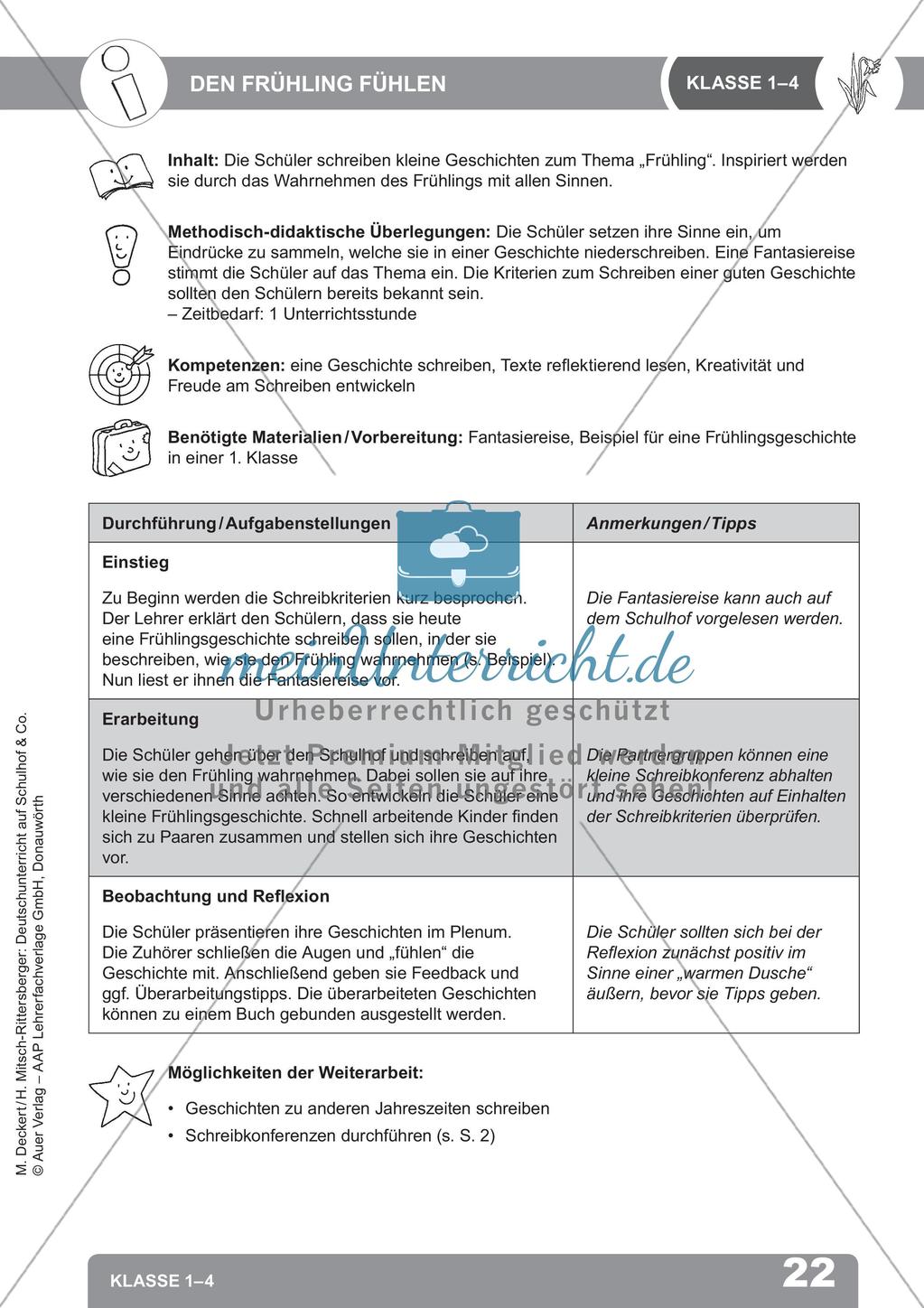 Deutschunterricht auf dem Schulhof: Schreiben anregen Preview 24