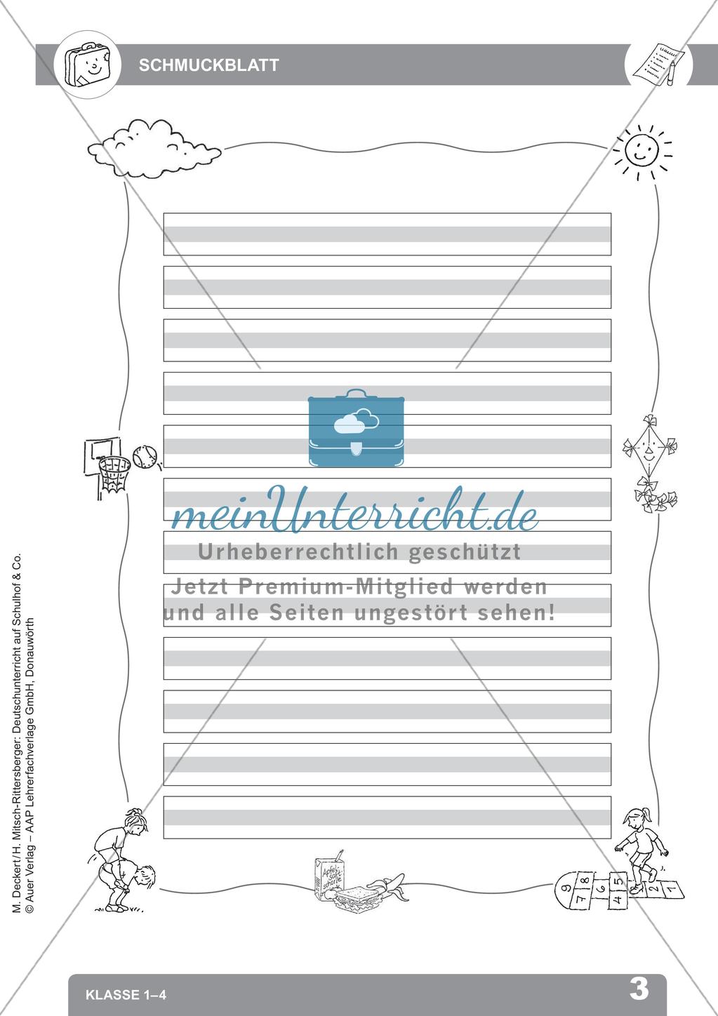 Deutschunterricht auf dem Schulhof: Schreiben anregen Preview 5