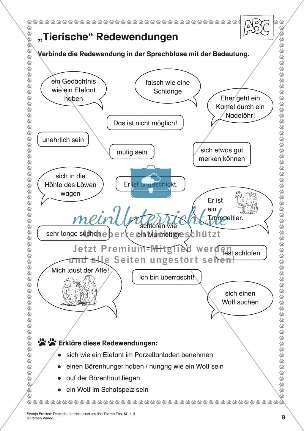 Lernwerkstatt Zoo: Wörter und Texte Preview 11