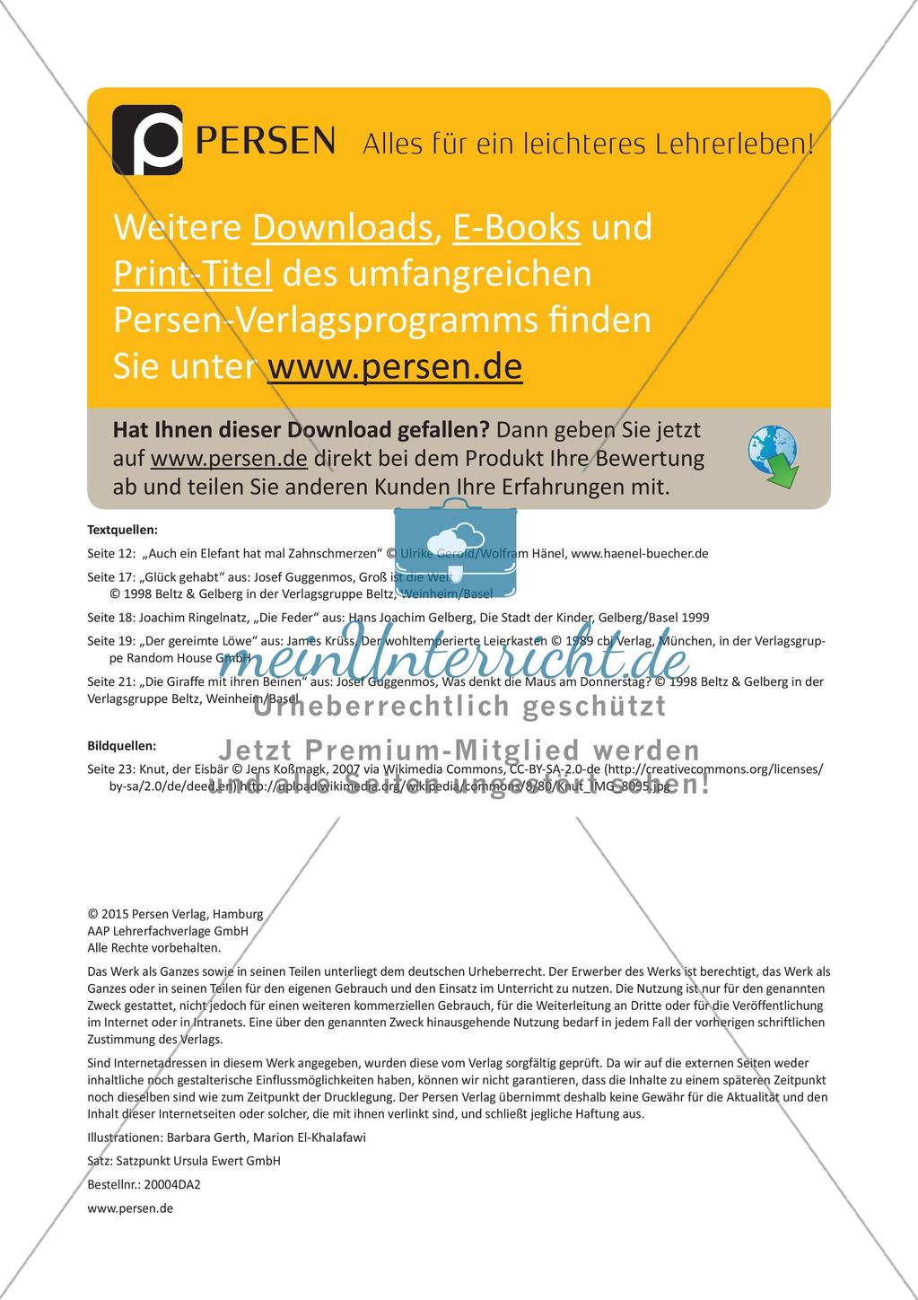 Lernwerkstatt Zoo: Wörter und Texte Preview 30