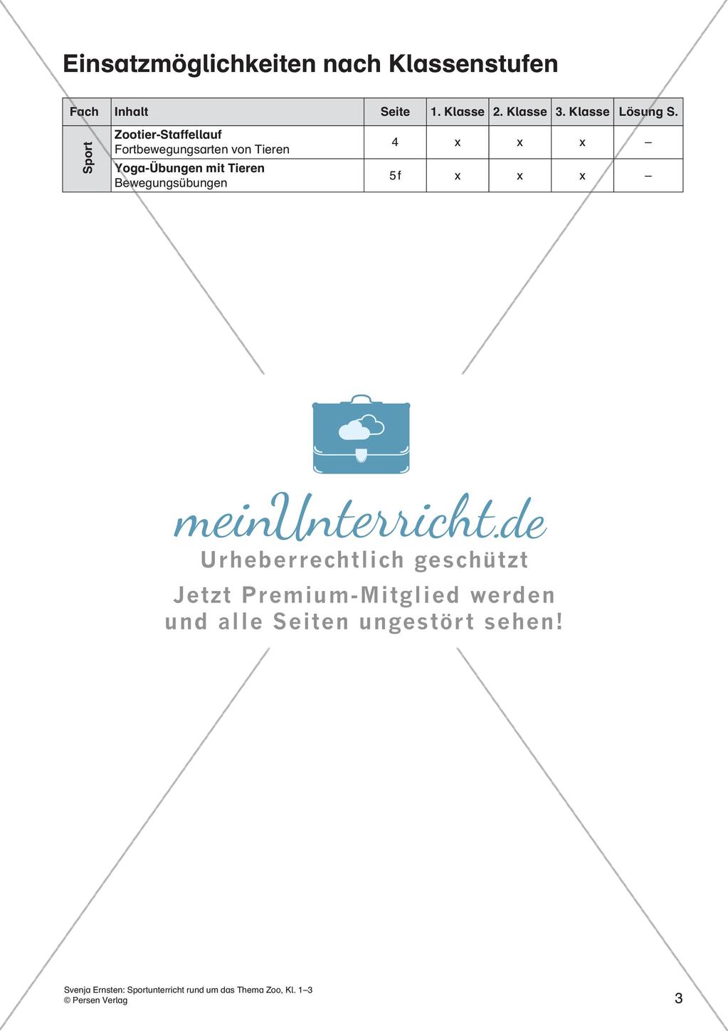 Lernwerkstatt Zoo: Bewegungsspiele Preview 5