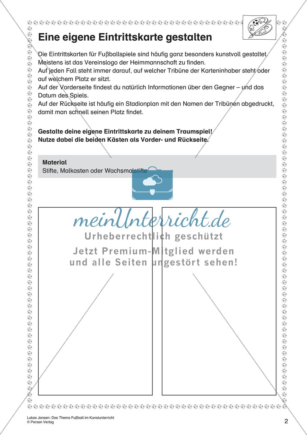 Thema Fußball: Gestalten und Collagieren Preview 4