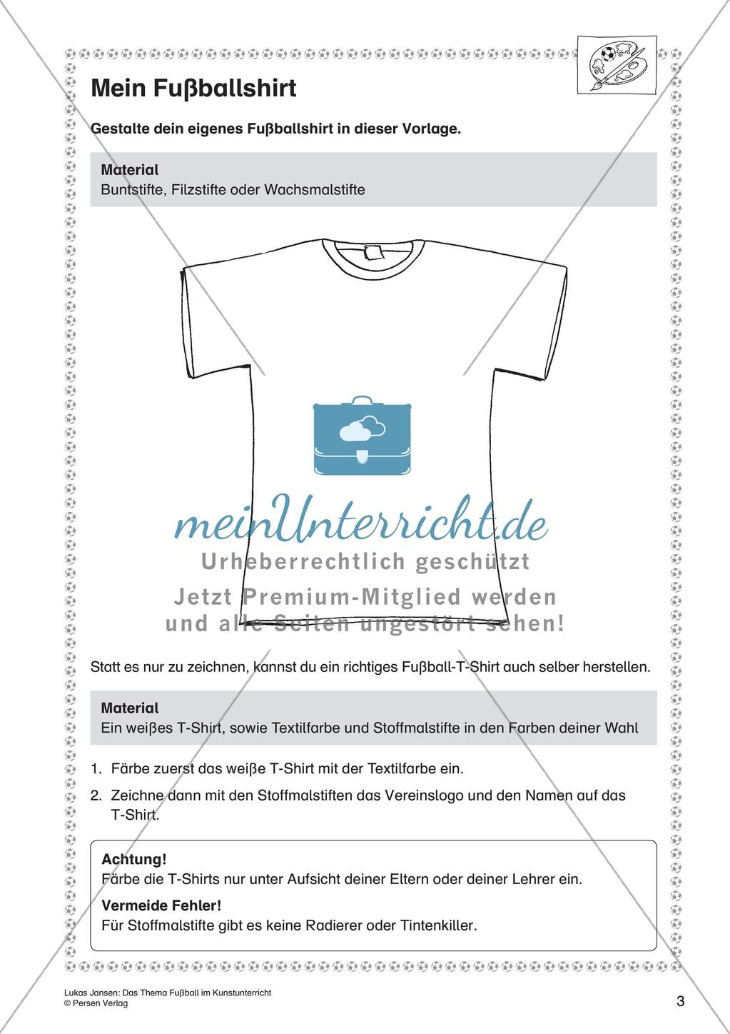 Thema Fußball: Gestalten und Collagieren Preview 5
