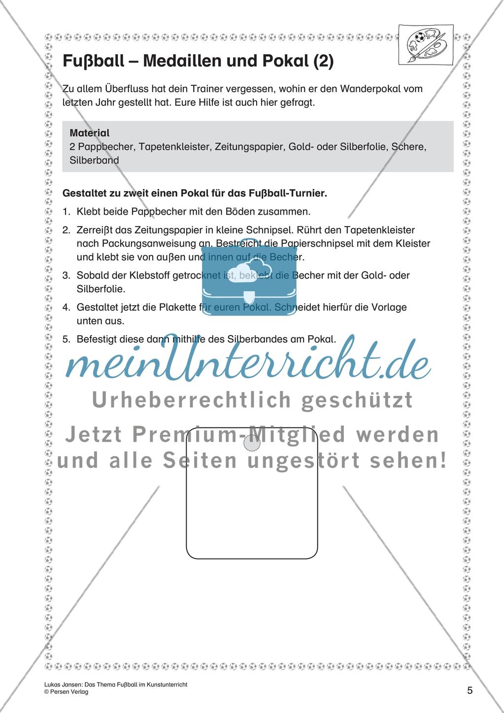 Thema Fußball: Gestalten und Collagieren Preview 7