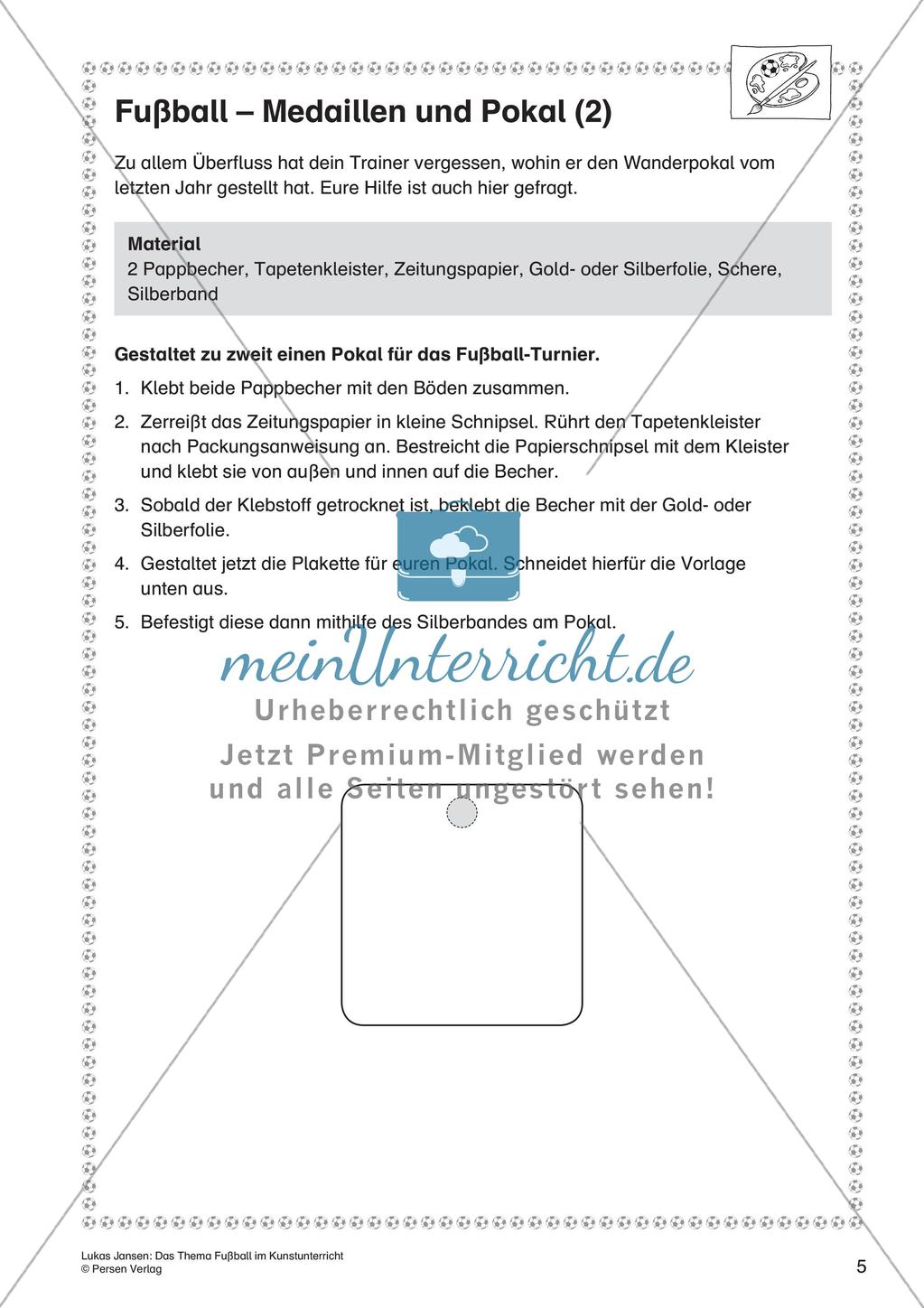 Thema Fußball: Gestalten und Collagieren Preview 7