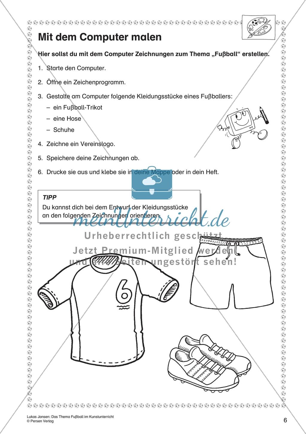 Thema Fußball: Gestalten und Collagieren Preview 8