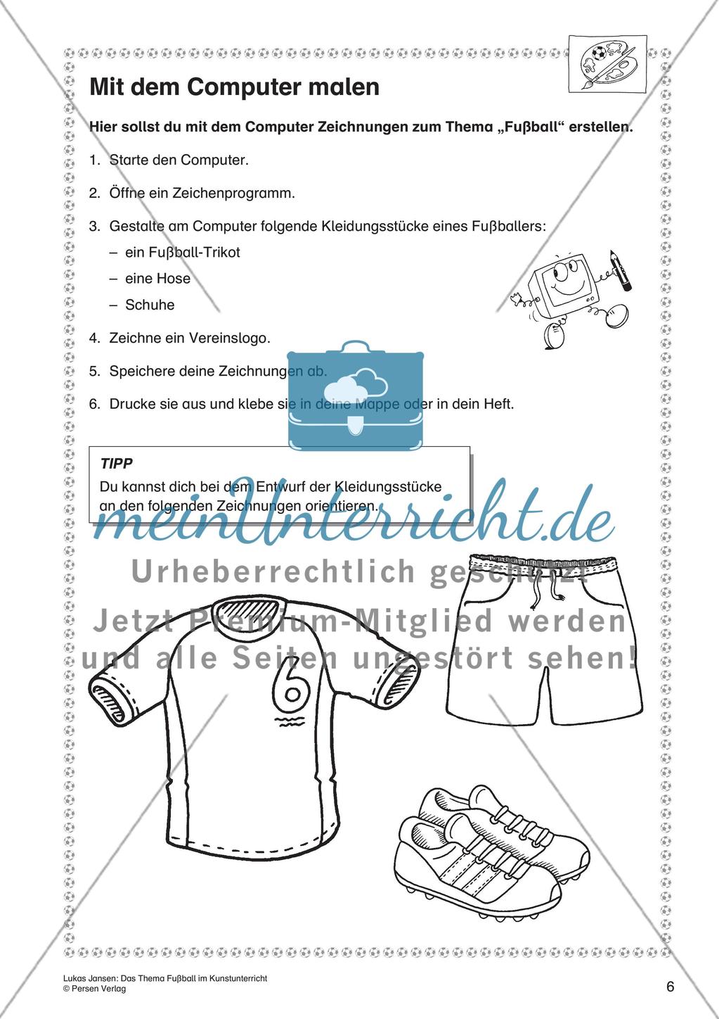 Thema Fußball: Gestalten und Collagieren Preview 8